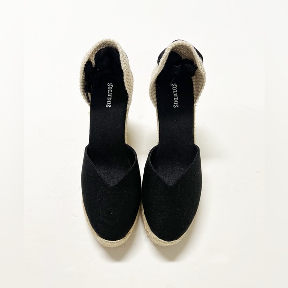 Soludos Black and Cream Espadrilles - Picture 2 of 9